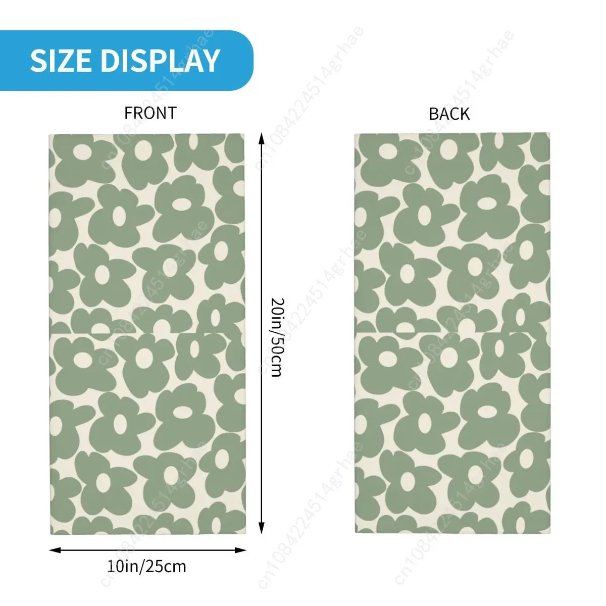 مخصص حكيم الأخضر رائع الزهور باندانا الرقبة الجراب يندبروف الوجه وشاح غطاء الرجال النساء أغطية الرأس أنبوب بالاكلافا #6