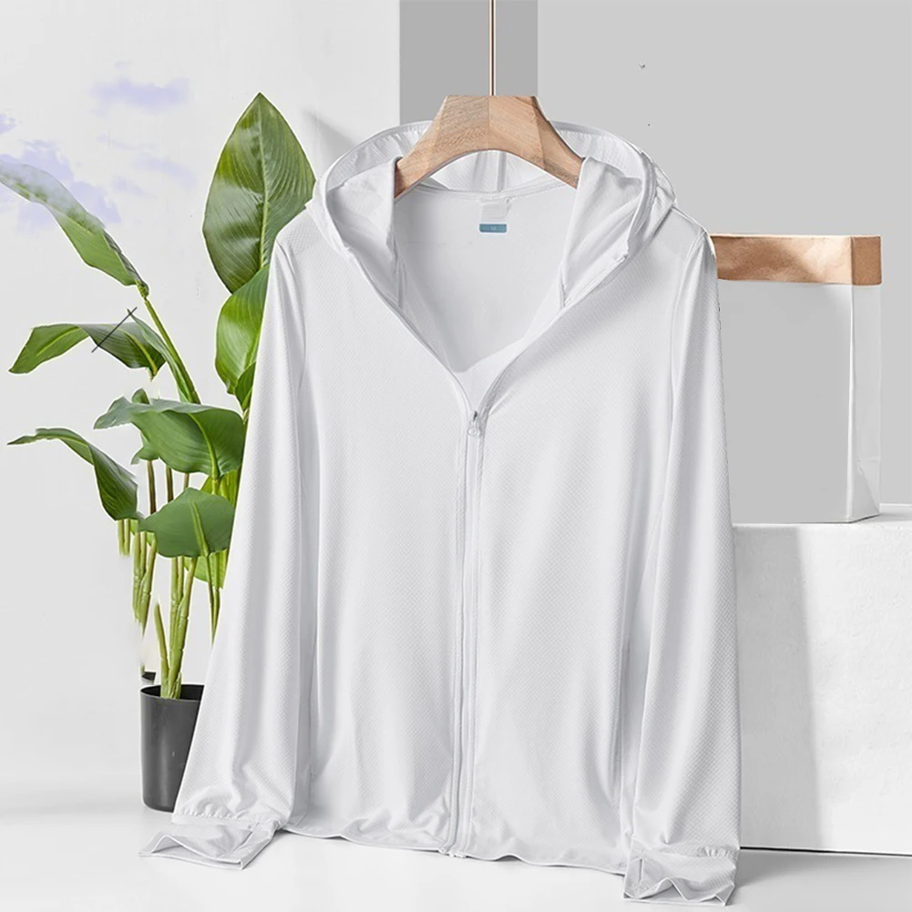 Chaquetas ligeras de secado rápido para hombre con protección solar Ropa de seda helada de manga larga para mayor comodidad diaria