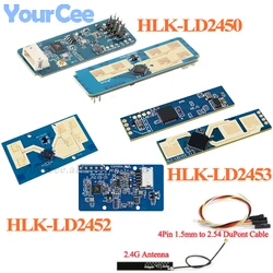 10 piezas/1 pieza LD2450 24G Radar de onda milimétrica para seguimiento de movimiento humano, módulo sensor de trayectoria HLK-LD2450, distancia de detección 8M, hogar inteligente