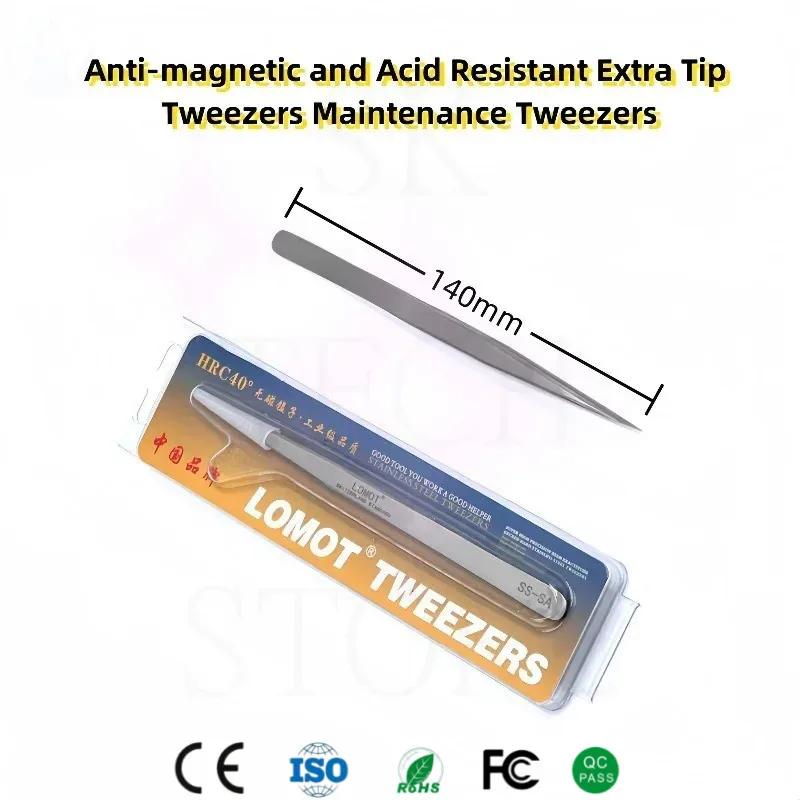 

1pcs SS-SA Precision Anti-magnetic Tweezers Super-Hard Extra Tip Tweezer Steel Curved Straight Tip Pincet Phone Repair Hand Tool