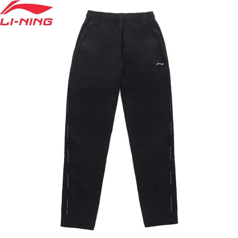 Li-Ning Women Training FITNESS Sweat Pants 86%Nylon 14%Spandex Breathable LiNing Loose Fit Comfortable Sports Trousers AYKT504