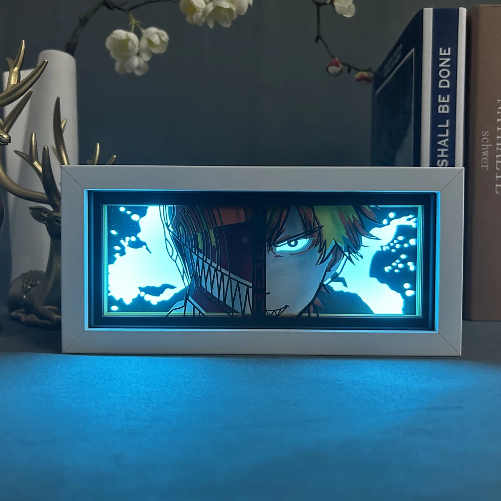 Imagem -02 - Led Night Light Box para Homens Chainsaw Man Denji Gamer Room Decorações Manga Nightlight Desk Lamp Presente de Aniversário para Namorado