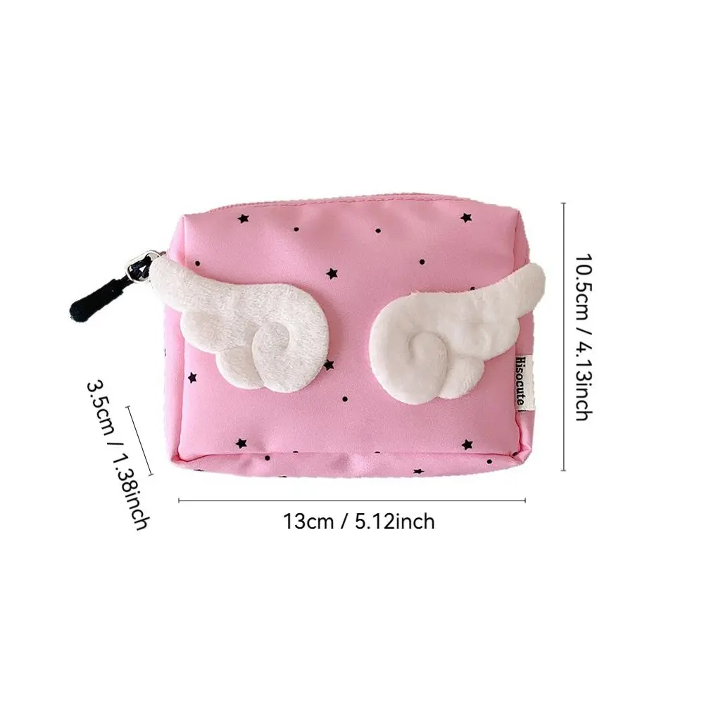 New Wings Coin Purses Polka Dot Mini Earphone Bag Multifunctional Large Capacity Makeup Bag for Women Girls