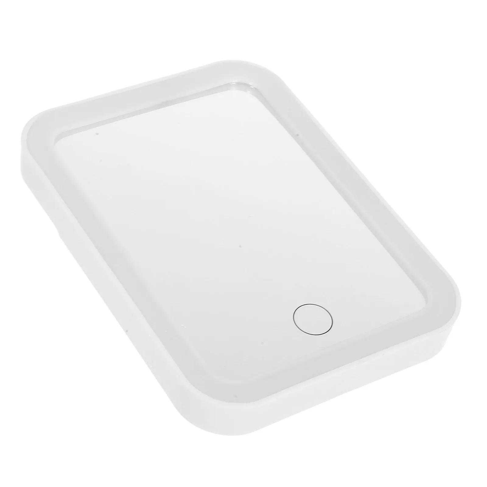 

LED Beauty Lamp White Stand 3 Colors Lighted Makeup Mirror Compact Desk Vanity Portable Plastic Glass Household Mirror