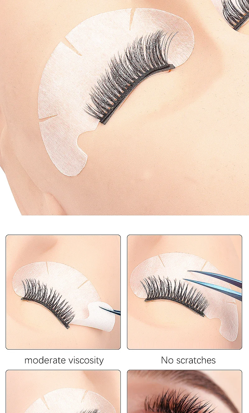 50/100/200 Paar Augenpads für Wimpernverlängerung, Unter-Augen-Pads, Make-up-Wimpern-Patches, Spitzenaufkleber, Pads für Wimpernverlängerungszubehör – Detail 7