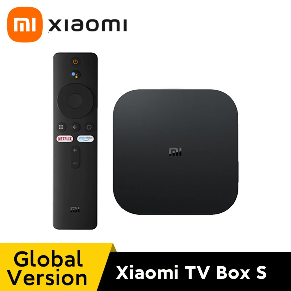 Global Version Xiaomi TV Box S (2nd Gen) 4K Ultra HD Streaming Media Player HDR 2GB 8GB WiFi Smart TV Box Compatible Netflix