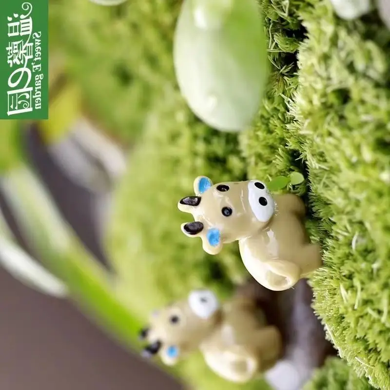 10pcs Small cow garden miniature Moss micro-landscape miniature figurines jewelry doll combination DIY Home Accessories