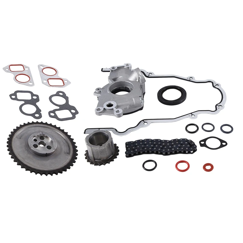 High Volume Oil Pump Change Gaskets Timing Chain Kit For GM LS 5.3L 6.0L 12576407, 12556582, 12678151, TS33210, TCS45993