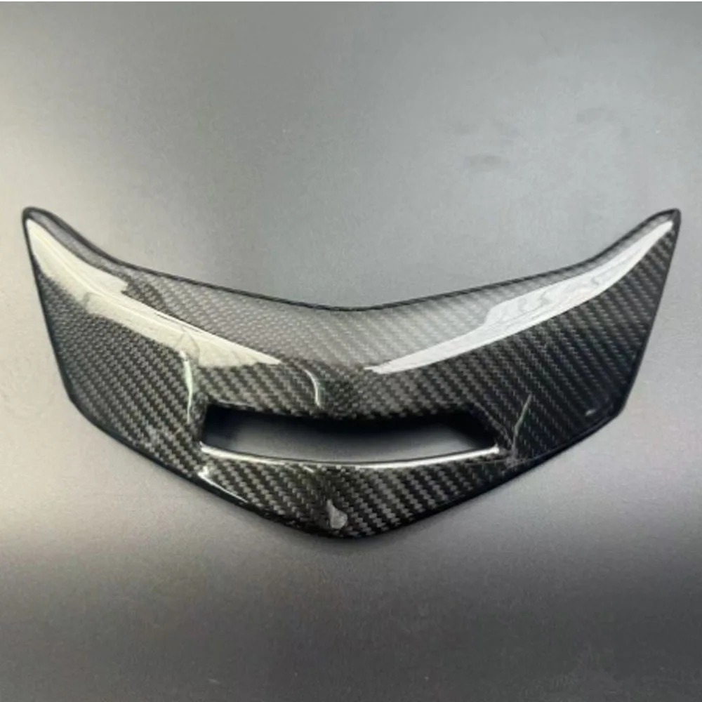 

100% 3k Carbon Fiber Chrome Upper Front Cowl Fairing with Decorative Head Cover Accent for Goldwing GL1800 (2018-2021 Models)