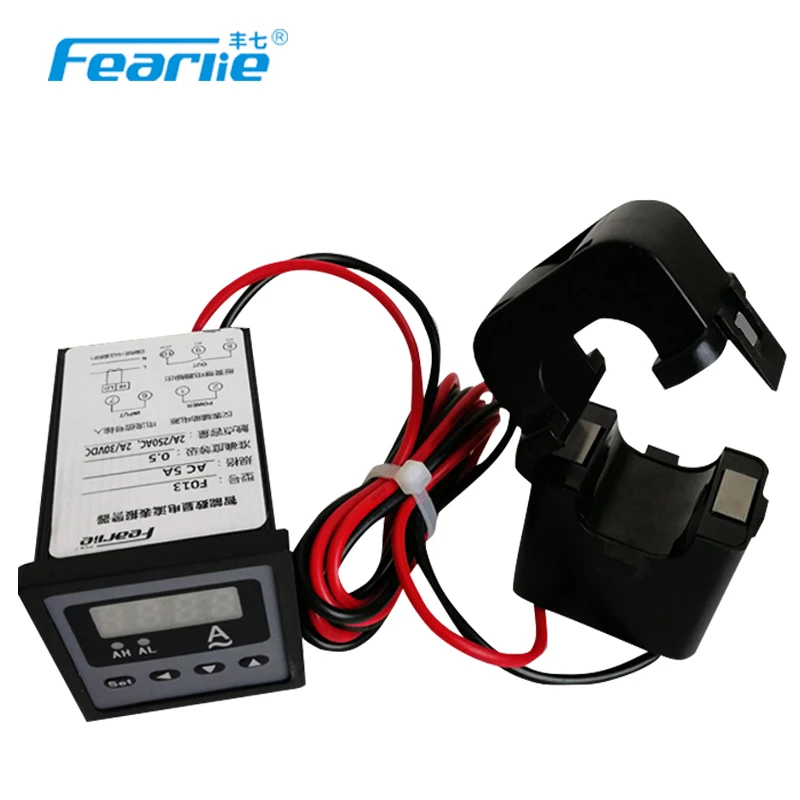 F013 AC Digital Ammeter Sensor Switch Upper and Lower Limit Delay Return Difference Alarm Overload Undercurrent Protection