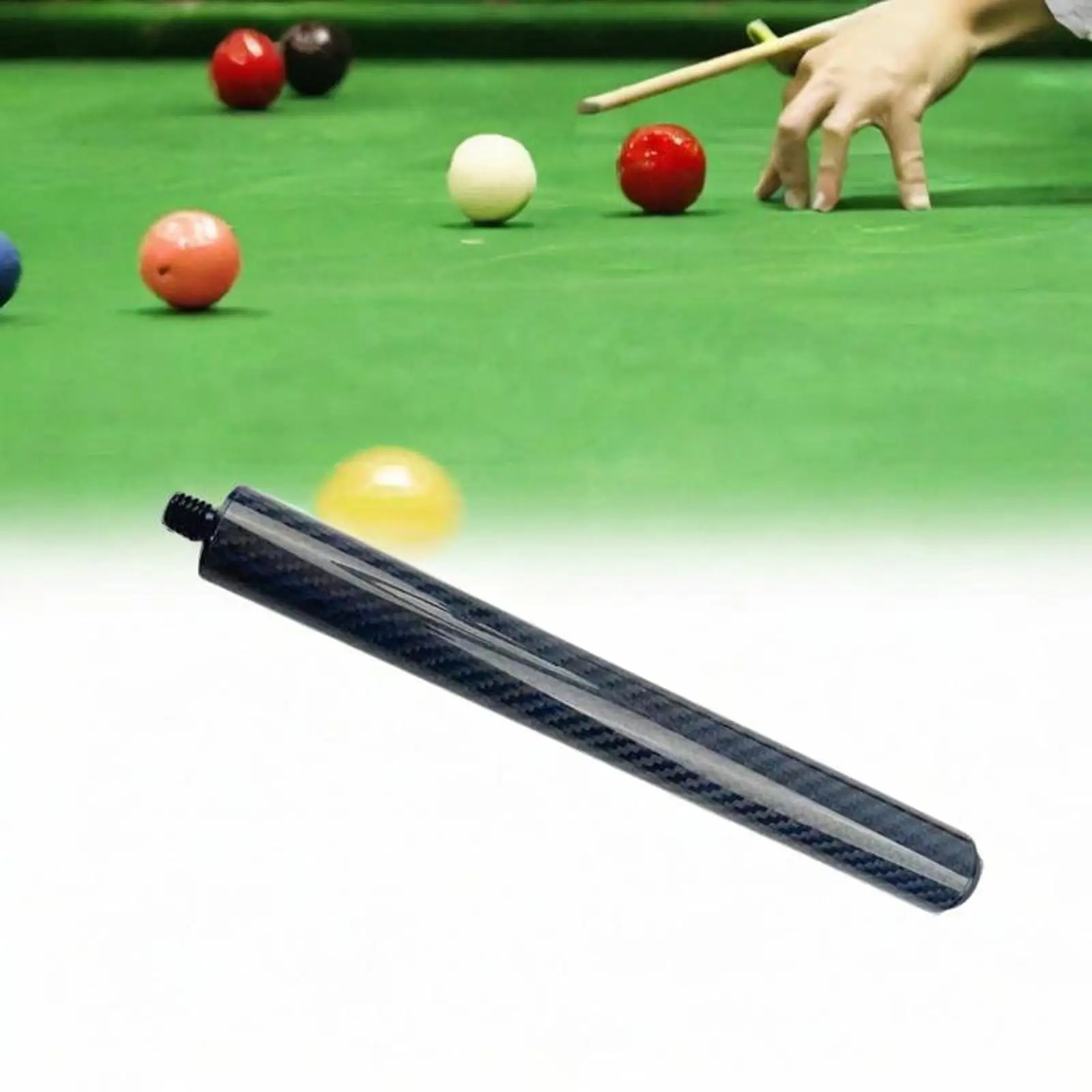 Billiard Pool Cue Extender Cue End Extender with Bag Carbon Fiber Billiard Stick Extension Lengthener for Outdoor Trainer Men