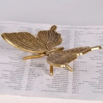 India imported brass retro nostalgic butterfly creative paperweight study ornament