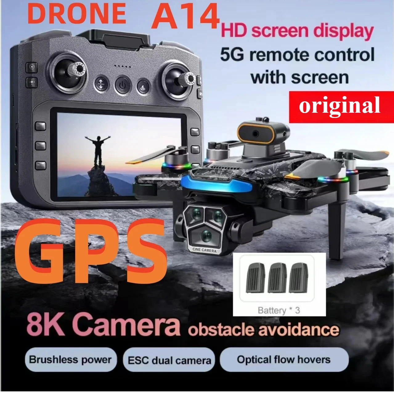 Drone Camera 4K - New original GPS Drone A14 Pro