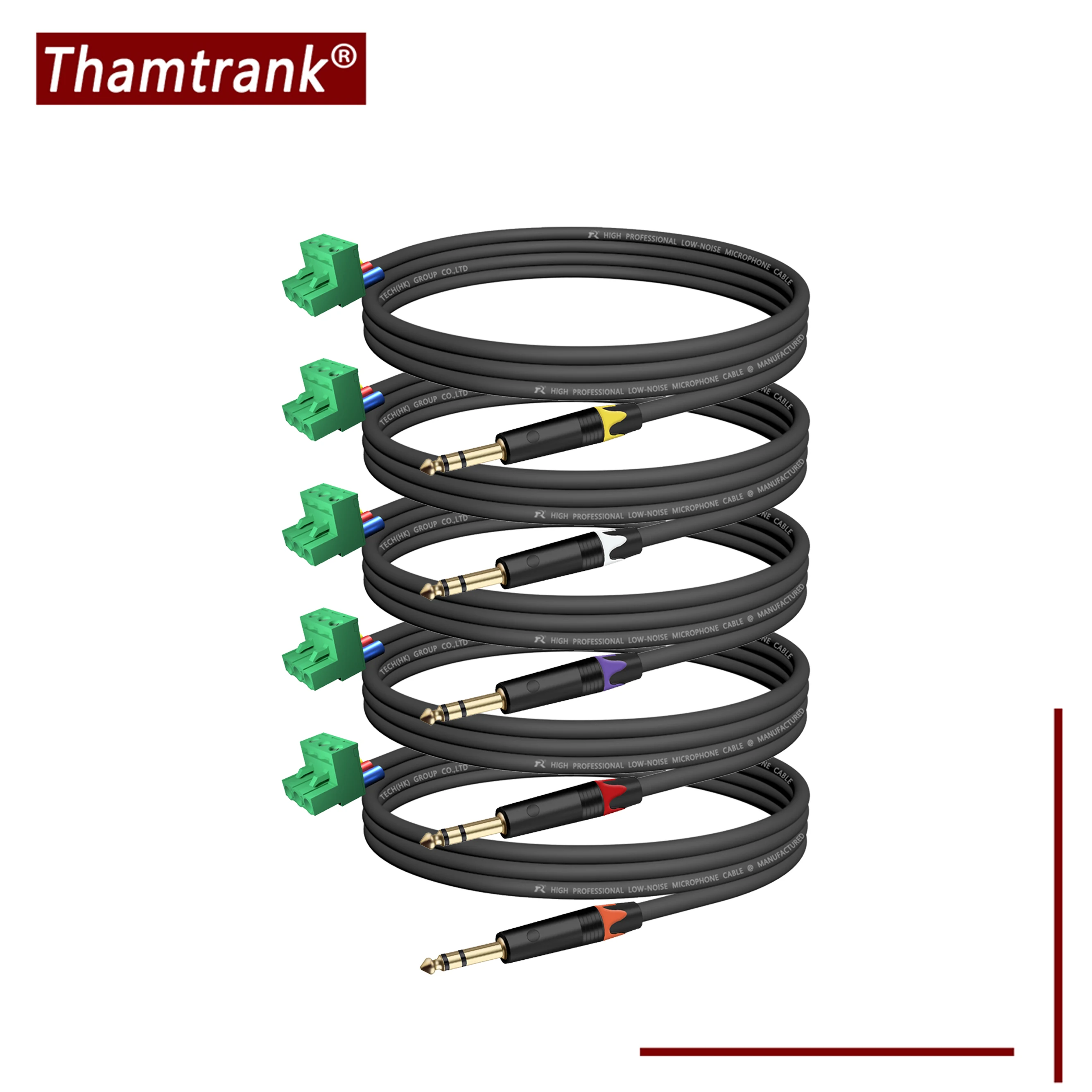 

Аудиокабель 1/4" TRS Stereo на 3-контактный винтовой клеммный блок Phoenix, с черным защитным фитингом от перегибов, используется в профессиональных аудиоустройствах.