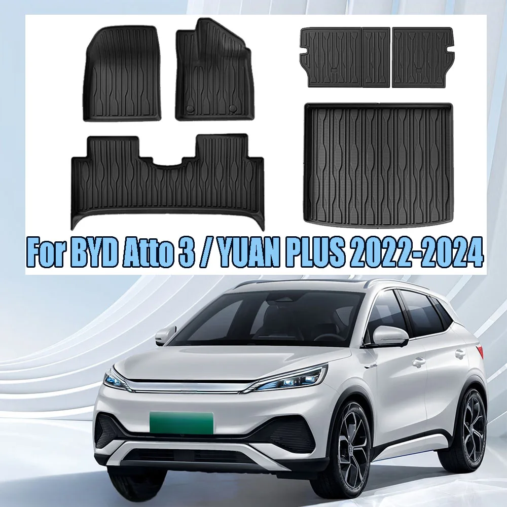 

TPE Floor Mat for BYD Atto 3 / Yuan Plus 2022 2023 2024 Car Foot Panel Liner Carpet Pad Anti-dirty Mat Accessories