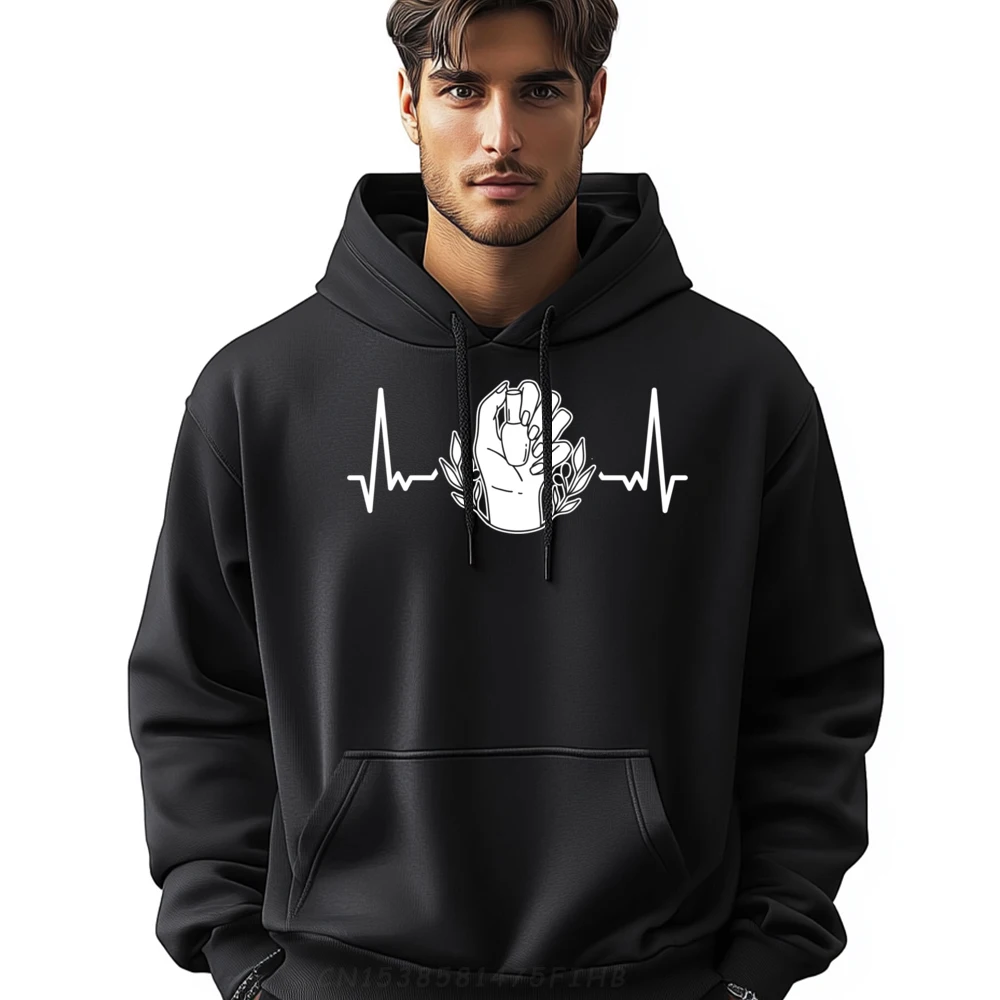 

Nail Technician Heartbeat Manicure Plain Pullover Hoodies Wholesale Eco-Friendly And Healthy Camiseta Father's Day