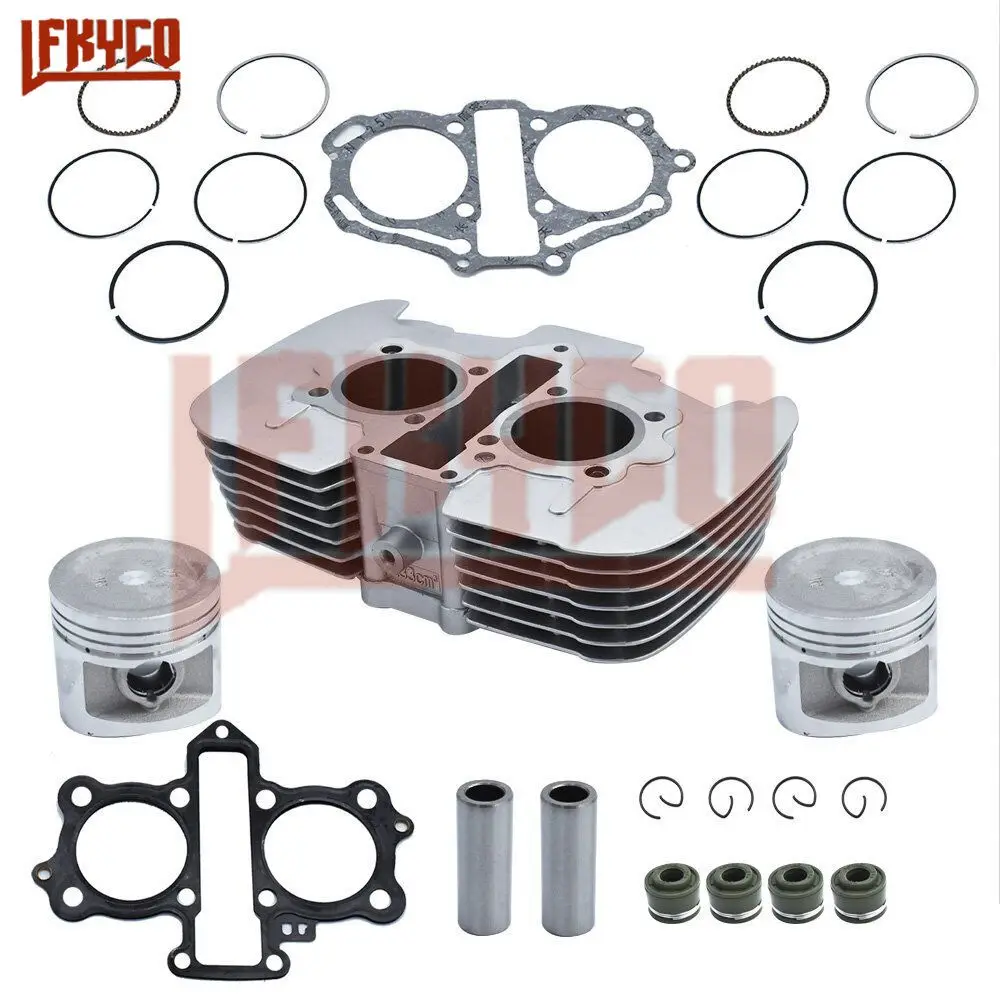 Motorcycle Accessory 53mm Engine Cylinder 223CC Piston Kit Set Motor For Honda Rebel CA 250 CMX250 Motoblock ATV Equipment Parts