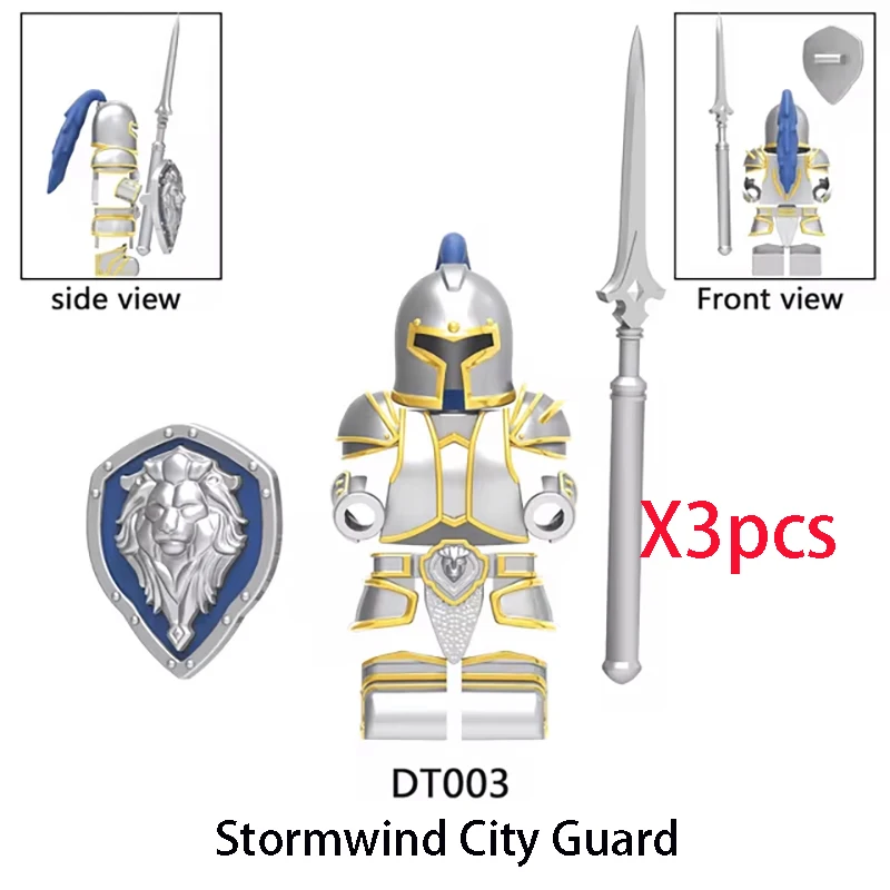 Middle Aged Mini Weapon Warcraft Strom Guard Figures Accessories, Building Blocks Toy Accessories for Children Gifts DT8902