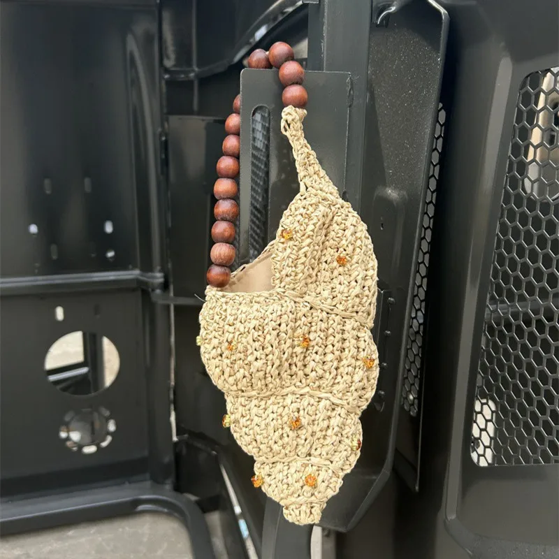 

Hand-woven High Quality Conch Bag Luxury Pearl Chain Women Seaside Holiday Creative Shoulder Bag Cute Shell Brand Crossbody Bag