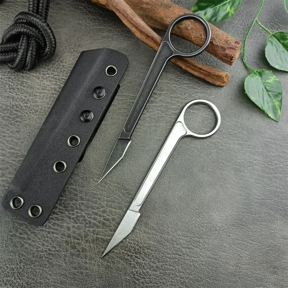 

Pocket Fishing Tactical Mini Pocket Knife with Kydex Sheath All 440c Blade Camping Hunting Outdoor Tool Rescue EDC Fixed Knives