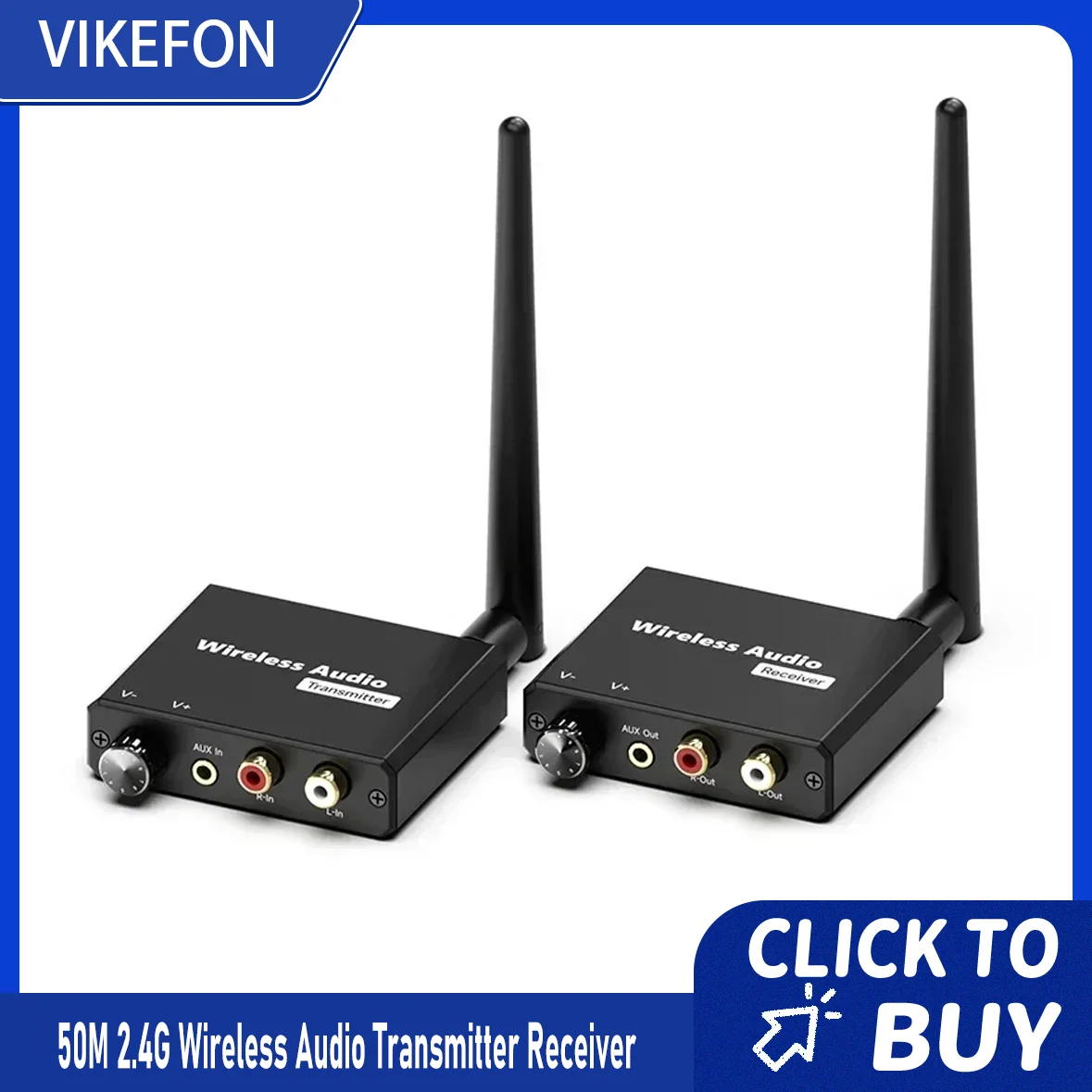 

Беспроводной аудиоадаптер 50M 2.4G, цифровой беспроводной аудиопередатчик и приемник с конвертером 3.5 мм R/L RCA для ТВ-приставок, DVD-плееров, ПК