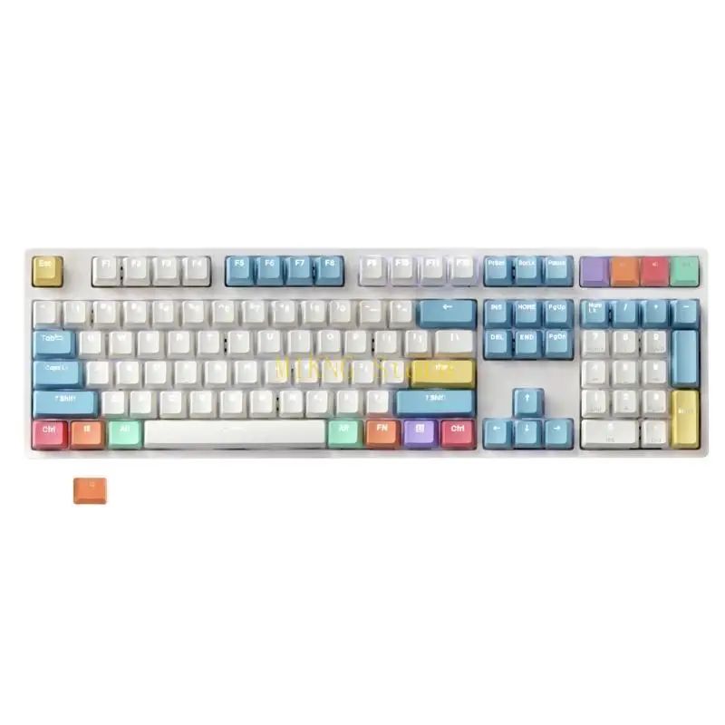 108 Keys Colorful Chalk keycap double shot pbt backleit keycap for mx switch best sale