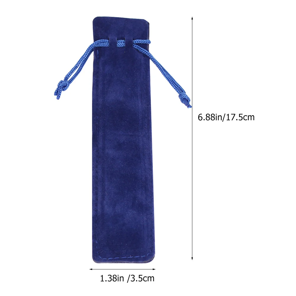 20pcs Pen Bag Drawstring Single Pen Holder Portable Pencil Storage Case For Fountain Pens Gift Pouch Travel Office School