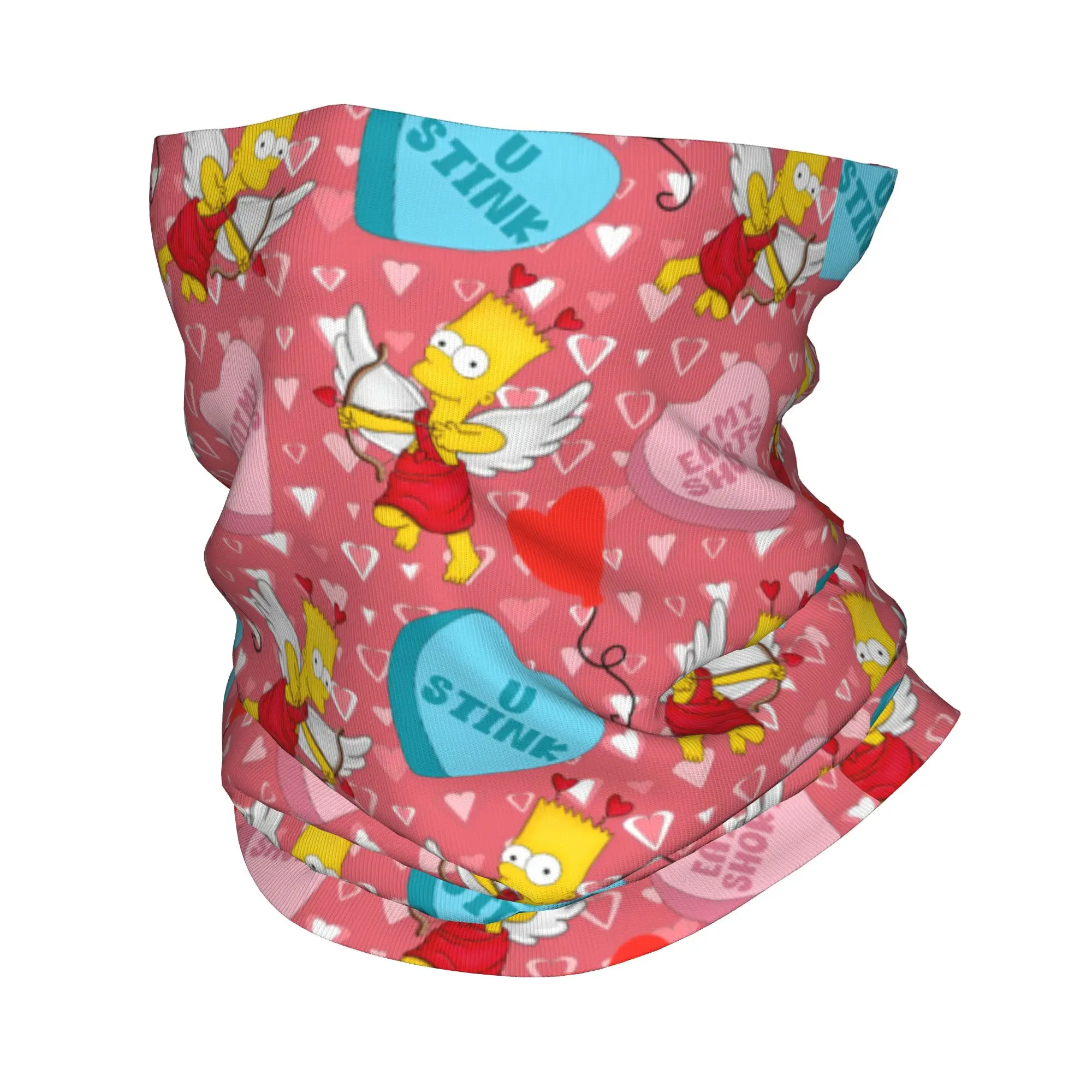 

Custom S-Simpsoned-Anime Cute Love Bandana Neck Gaiter UV Protection Face Scarf Cover Women Men Headwear Tube Balaclava