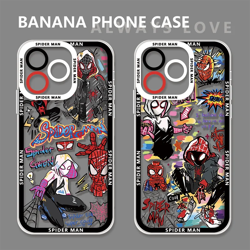 Marvel Spider Man Case For Xiaomi 13T 12T 11T 10T 14 13 12 11 Lite 5G NE POCO F6 X6 Pro X3 NFC X5 X4 GT F3 F4 F5 M6 M5S C65 Etui