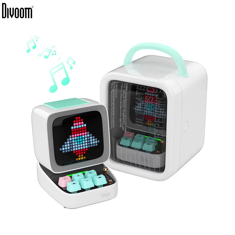 Divoom Ditoo-Pro Retro Pixel Art Bluetooth altoparlante portatile sveglia tabellone LED fai da te, simpatico regalo decorazione della luce della casa