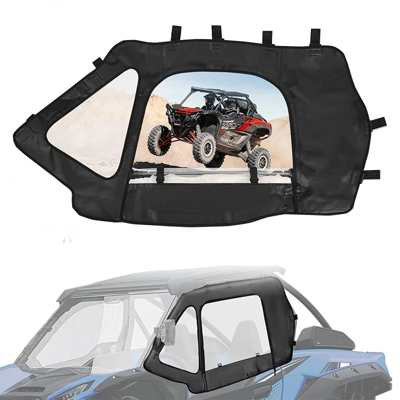 

Soft Upper Doors For Kawasaki Teryx KRX 1000 2020-2026 Waterproof UTV Cab Enclosure Keep Dry Replacement for OEM 99994-1298