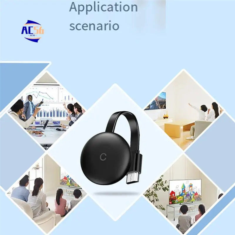 

AC56-Wireless Display Adapter Wifi Screen Cast Mirroring Media Streaming Receiver For Phone/PC/Tablet To Display TV Projector