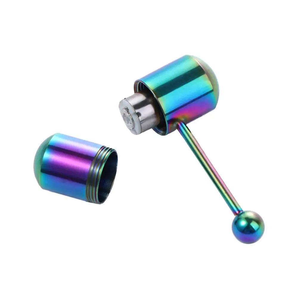 Sexy Men Vibrating Barbell Stainless Steel Women Titanium steel Piercing Jewelry Tongue Ring Vibrating Tongue Nail Body Jewelry