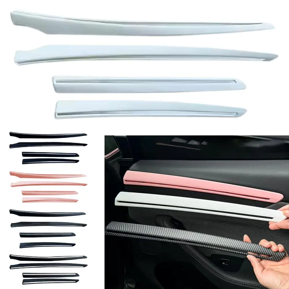 

Car Door Decorative Strip for Tesla Mode Y Juniper 2025 Door Plank Side Trim Strip 4PCS Sticker Cover Car Interior Accessor G3Q9
