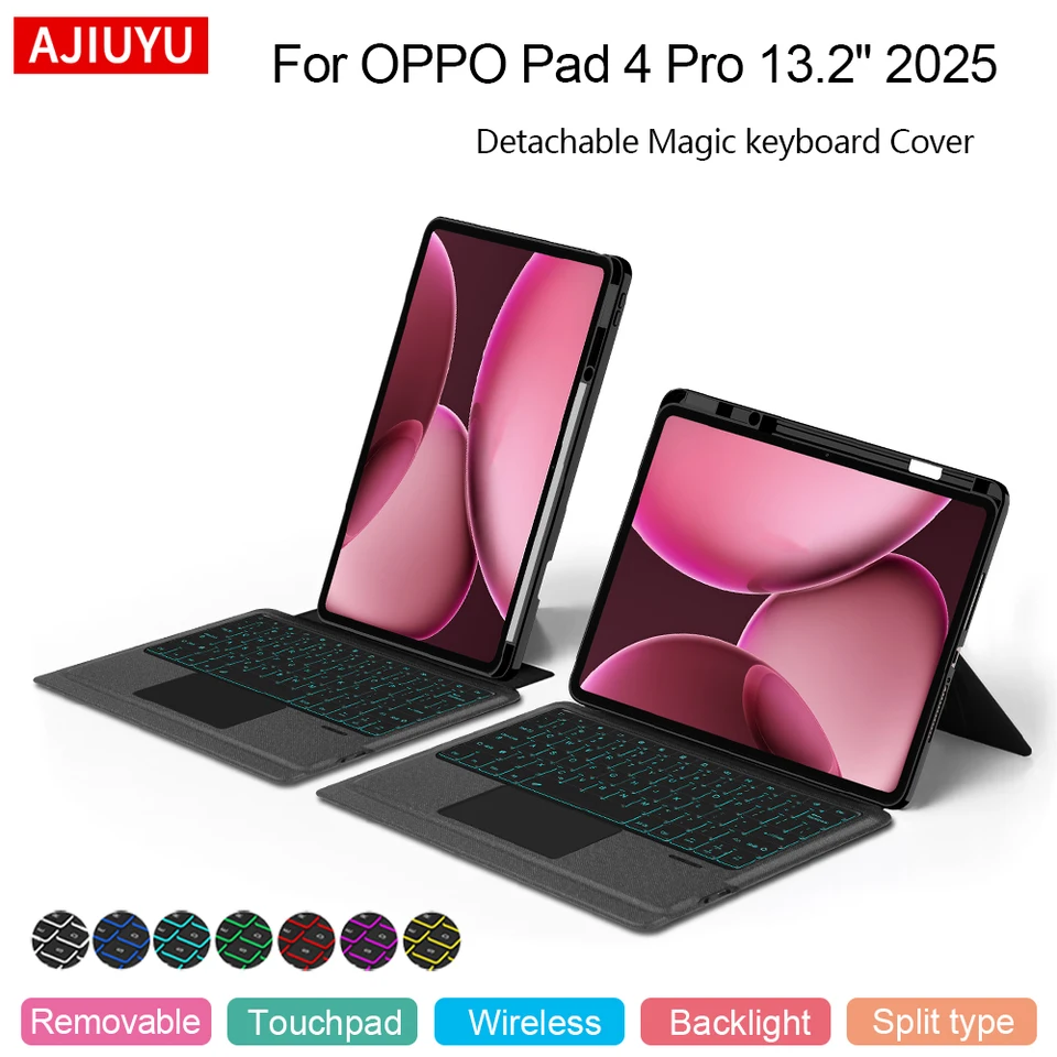Detachable Magic Keyboard Case For OPPO Pad 4 PRO 2025 Cover OPPO