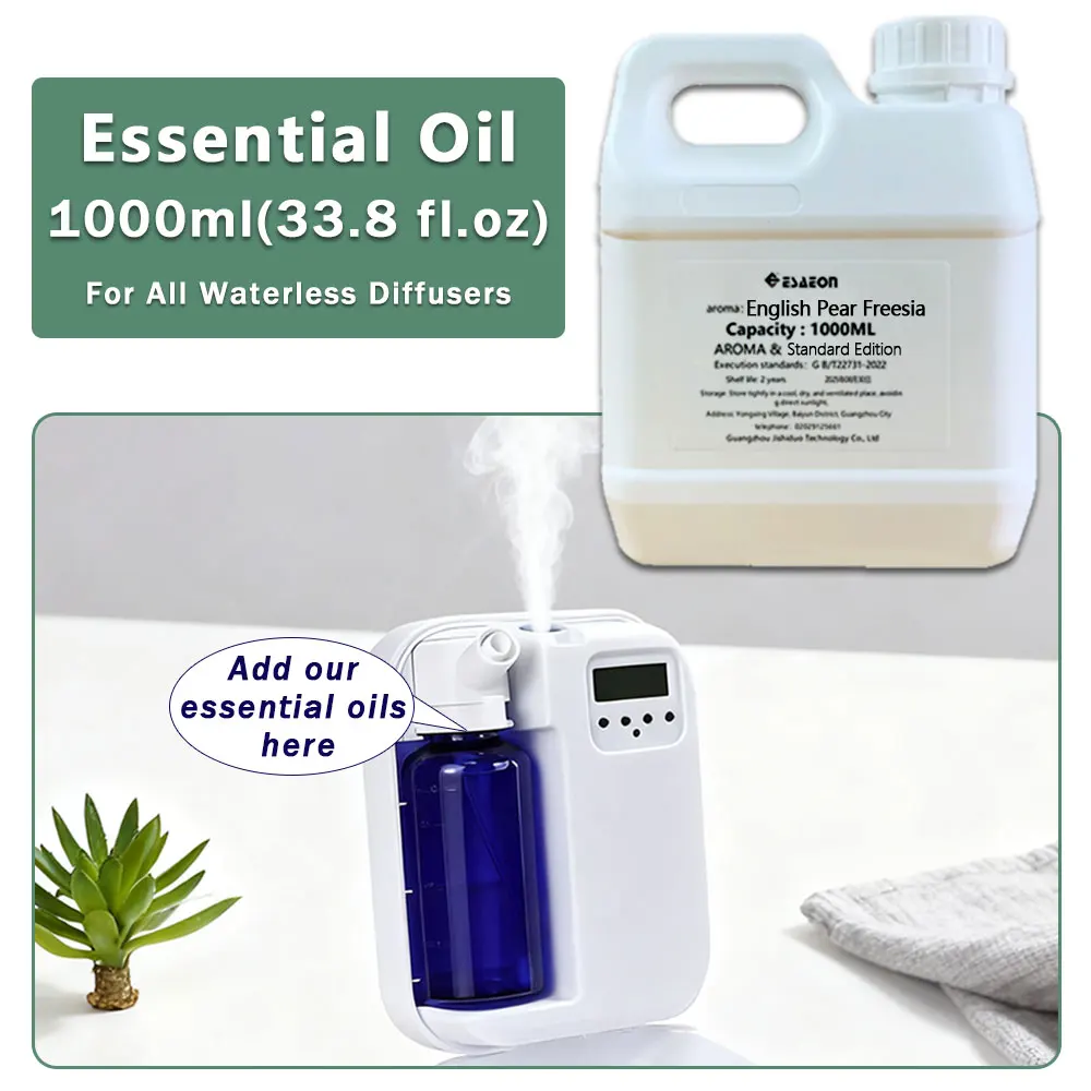 ESAEON Essential Oils, For Waterless Aromatherapy Machines, Hotel Aroma Diffuser Oil, English Pear Freesia - 1000ML (33.8 fl.oz)