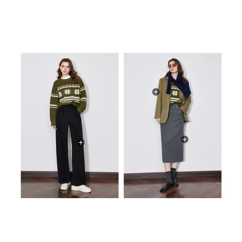 سترة نسائية برقبة دائرية، قمة عصرية بنمط جديد