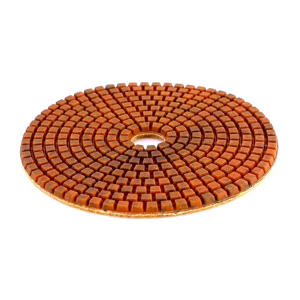 4PCS  5 Inch125mm Best Metal Copper Bond Concrete Terrazzo Resin Marble Floor Wet Polishing Pads For Granite Stone