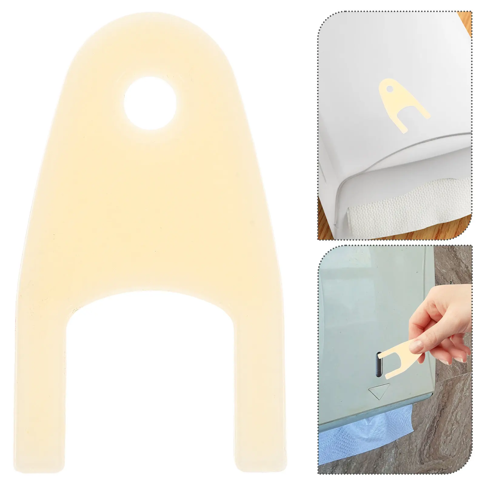 

Замок-ключ в форме полумесяца для диспенсера туалетной бумаги, пластиковый замок-вставка, совместимый с рулонами бумажных полотенец