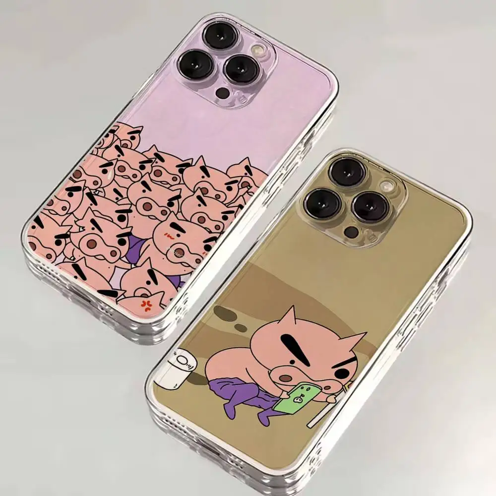 

B-Buriburizaemon Pig Phone Case For iPhone 16,15,14,13,12,11 Plus,Pro,Max,XR,XS,X,7,8 SE,Mini Transparent Silicone Soft