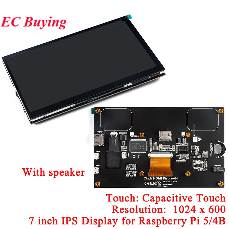 HDMI capacitief resistief touchscreen LCD-scherm 3,5 "4" 5 "7" 10,1 "inch 1024*600 800*480 voor Raspberry Pi win7/win8/win10