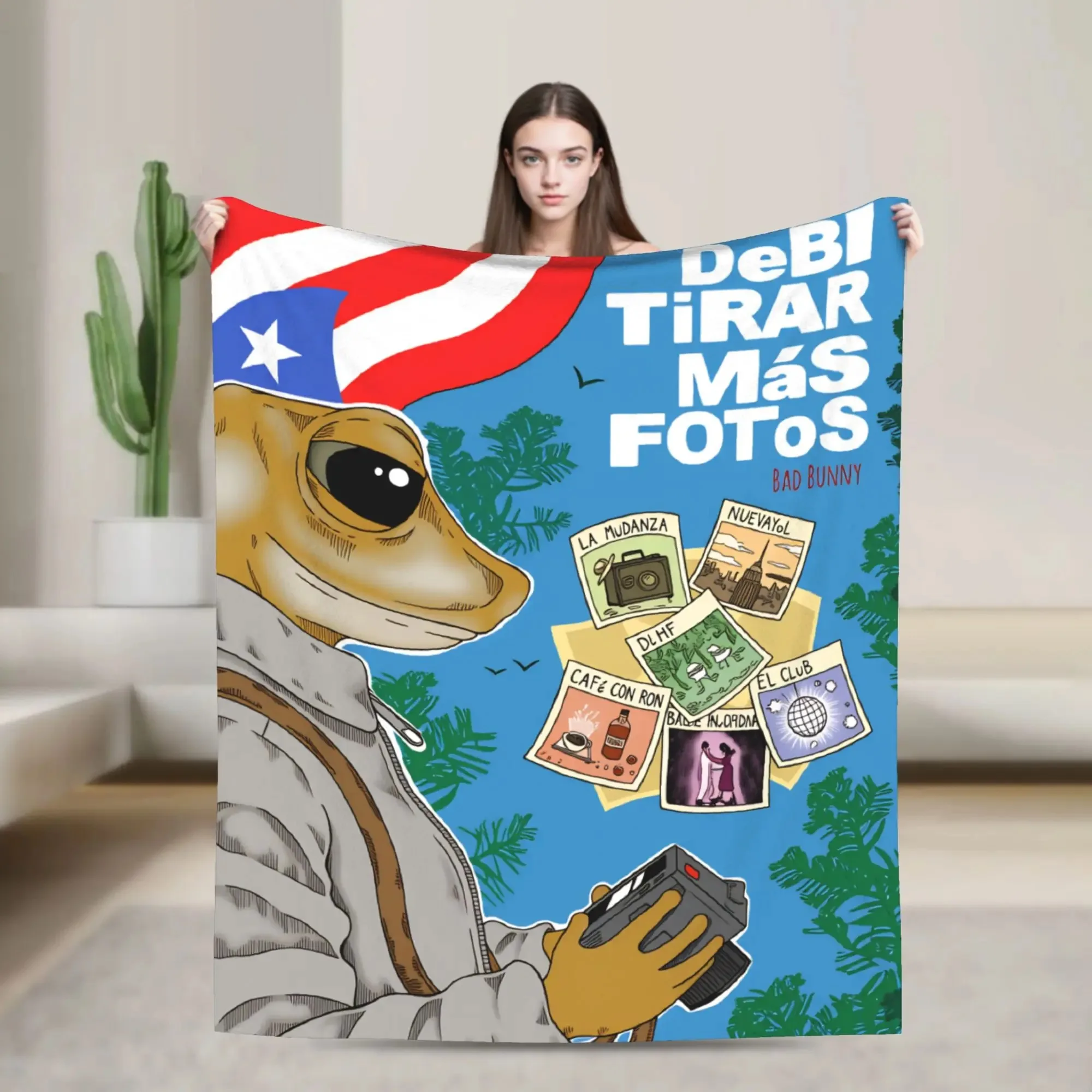 

Singer Bads Bunnys Blanket Quality Warm Bedding Throws Winter Picnic Outdoor Funny Bedspread