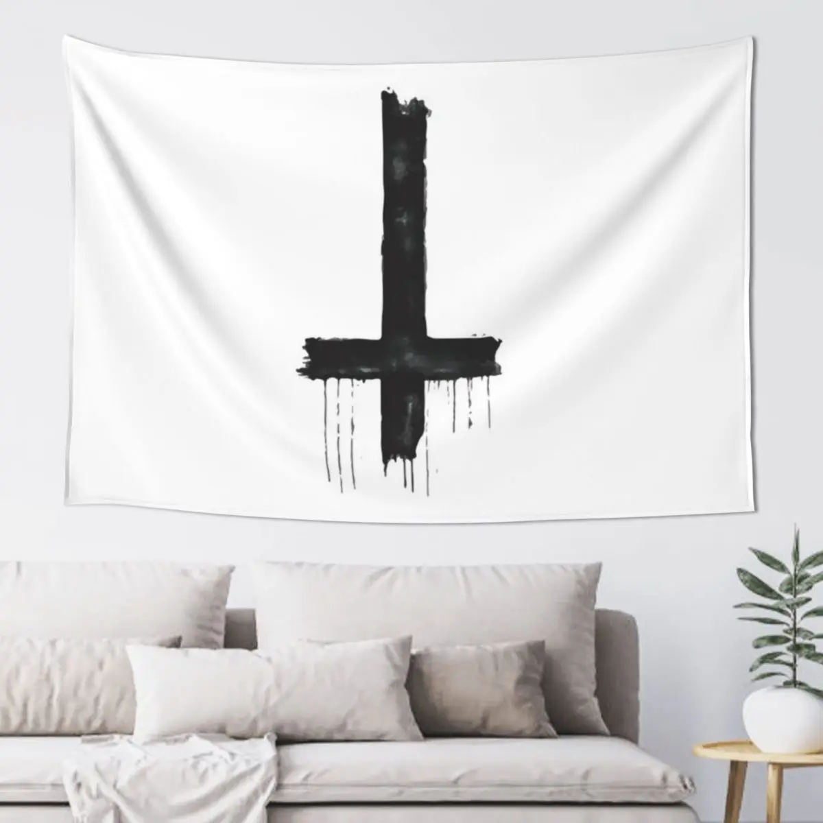 

Overturned crucifix Tapestry On The Wall Aesthetic Decoration Tapestry