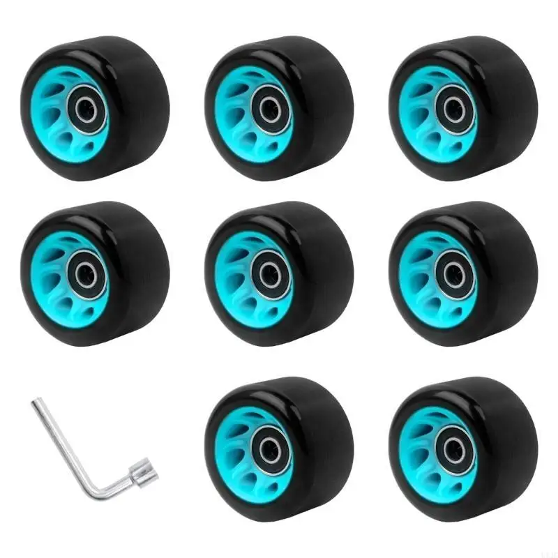 U1JC Roller Skate Wheel Light Up Bánh xe Quads Skate Wheel Double Row Skateboard Quads Skate thay thế bánh xe