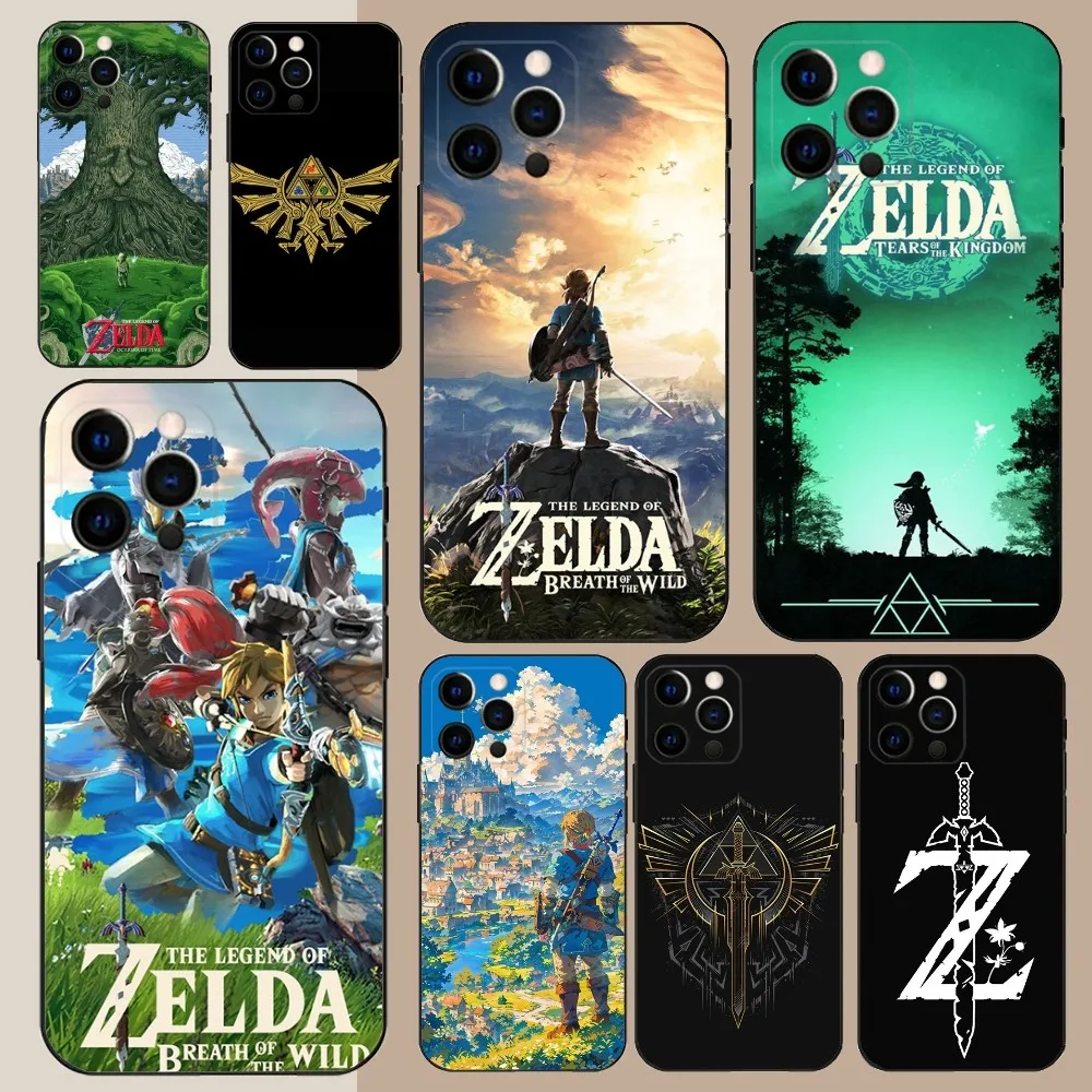 Z-Zeldas-S Game Phone Case For Apple iPhone 15,14,13,12,11,Pro,X,XS,Max,XR,Plus,Mini Soft Black Cover