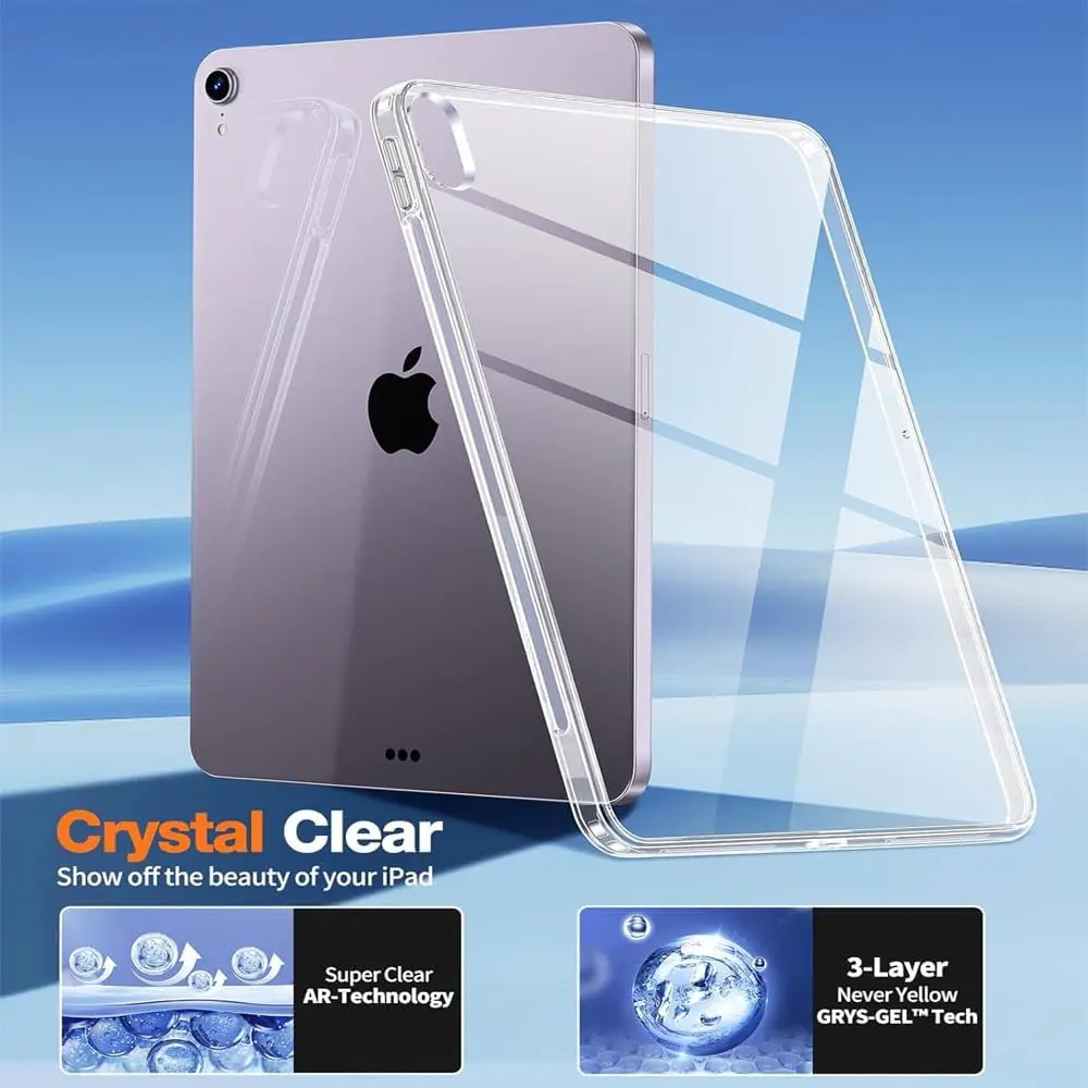 Silicon Case For iPad Air 11 13 2024 Clear Transparent Case Soft TPU Back Cover Tablet Case For iPad A2902 A2899 A2900 A2898