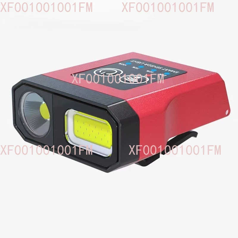 New induction headlight led fishing clip hat light night fishing head-mounted strong light, charging cap clip light