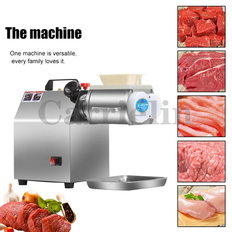 Fully Automatic Meat Slicer Cutter Machine Commercial Desktop Meat Cutting Machine Stainless Steel Electric Slicer Beef Mutton