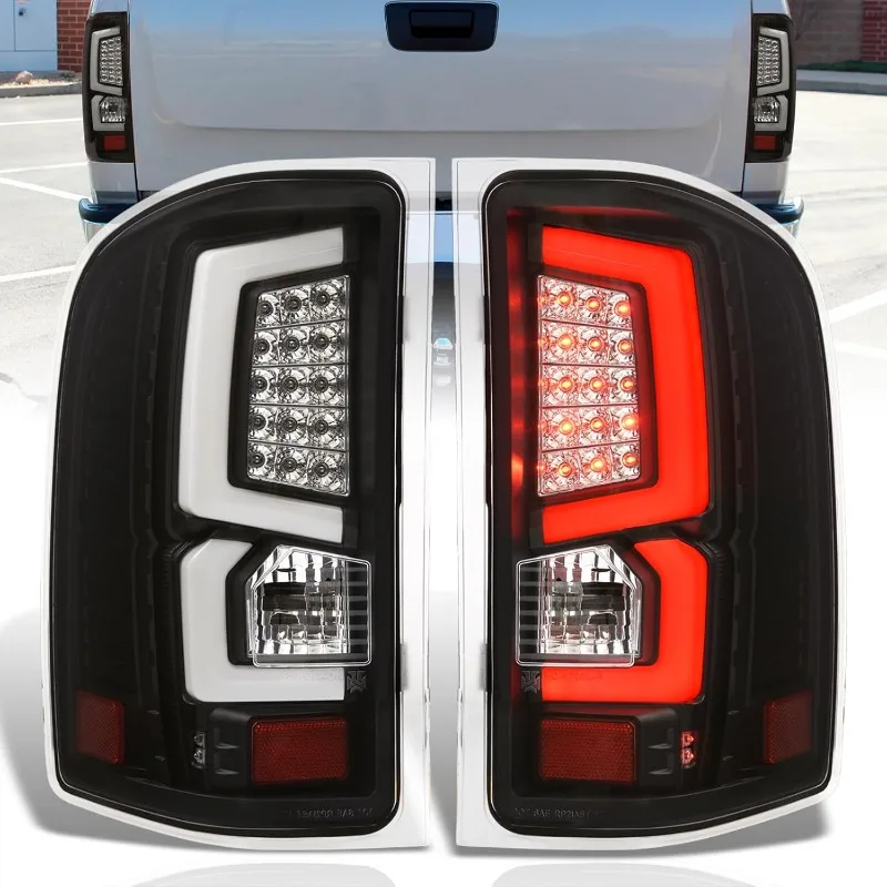 Replacement For Silverado LED DRL Bar Rear Brake Tail Lights Stop Lamps Housing Assembly Left Right Compatible