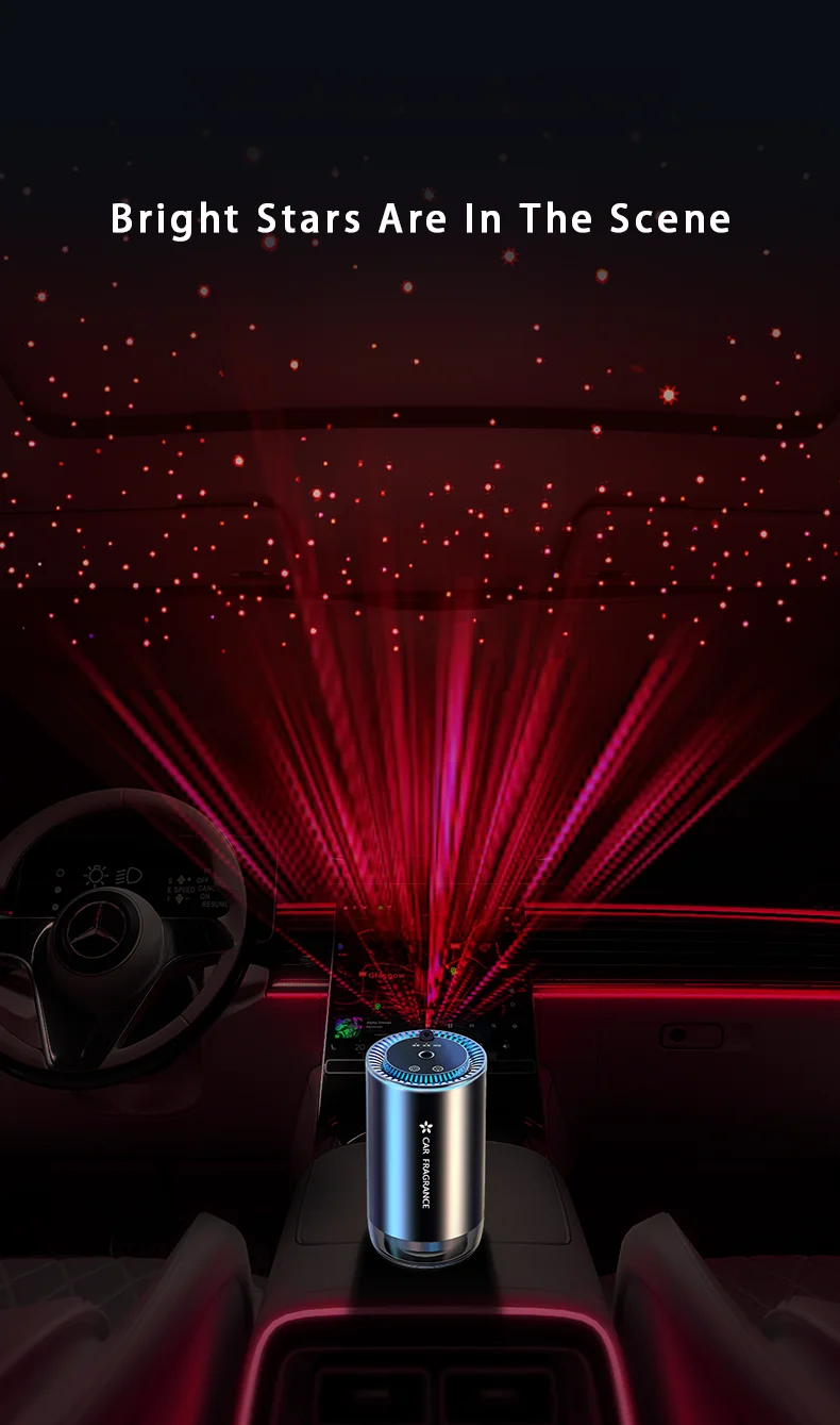 Picture 6: New Starry Sky Ambient Light Car Aromatherapy Automatic Spray Odour Elimination Fragrance Machine Intelligent Fragrance Diffuser